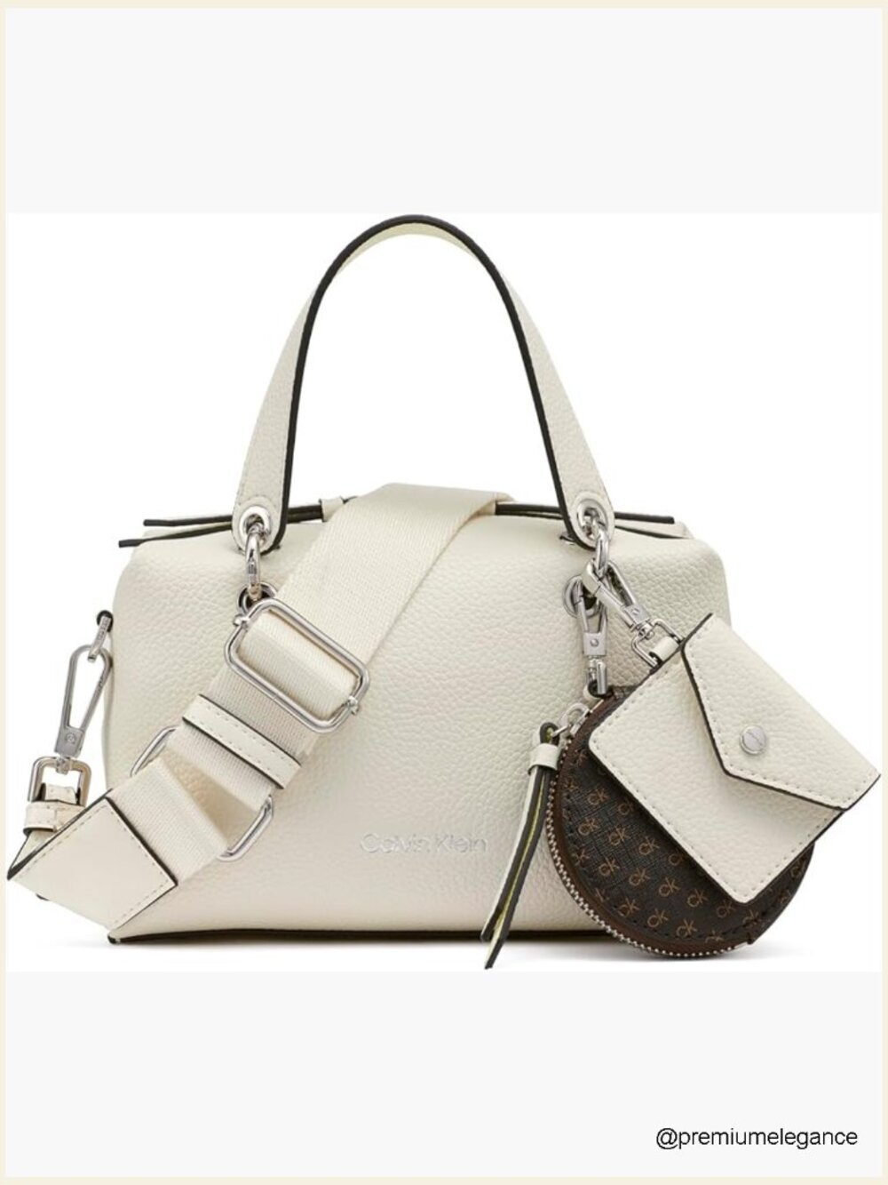 Vegan Leather Mini Satchel Crossbody with 2 Interior Pockets